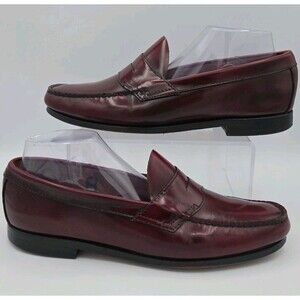 Bass Weejuns Logan Burgundy 10.5 D Mens Loafers Dress Shoes Cordovan Color